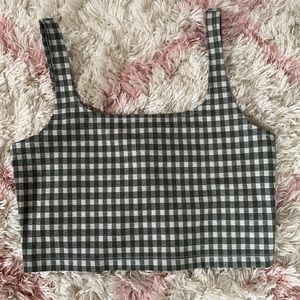 NWT Lou & Grey Green Gingham Crop Small